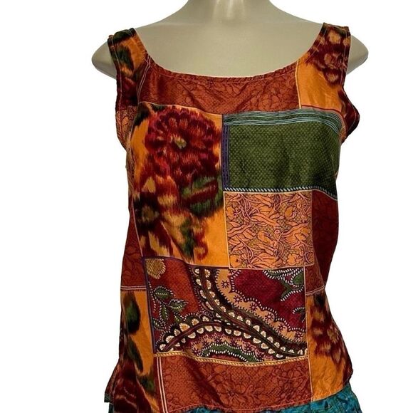 New York Studio Womens Small Multicolor Tank Top Sleeveless Bohemian Casual - Picture 1 of 10